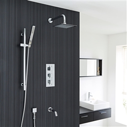 Fontana Liverpool Wall Mount Thermostatic Rainfall Shower Set System